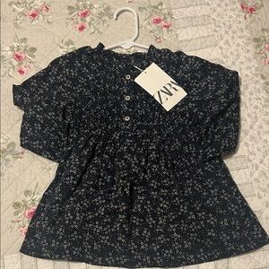 Zara Kids Dark Blue Floral Blouse